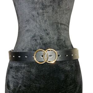 Ava & Viv Black Faux Leather Adjustable Belt Size 4X NEW